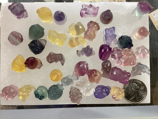 Mixed Mini Candy Fluorite Carvings