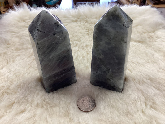 Sunset Labradorite Obelisk Tower Points - Medium