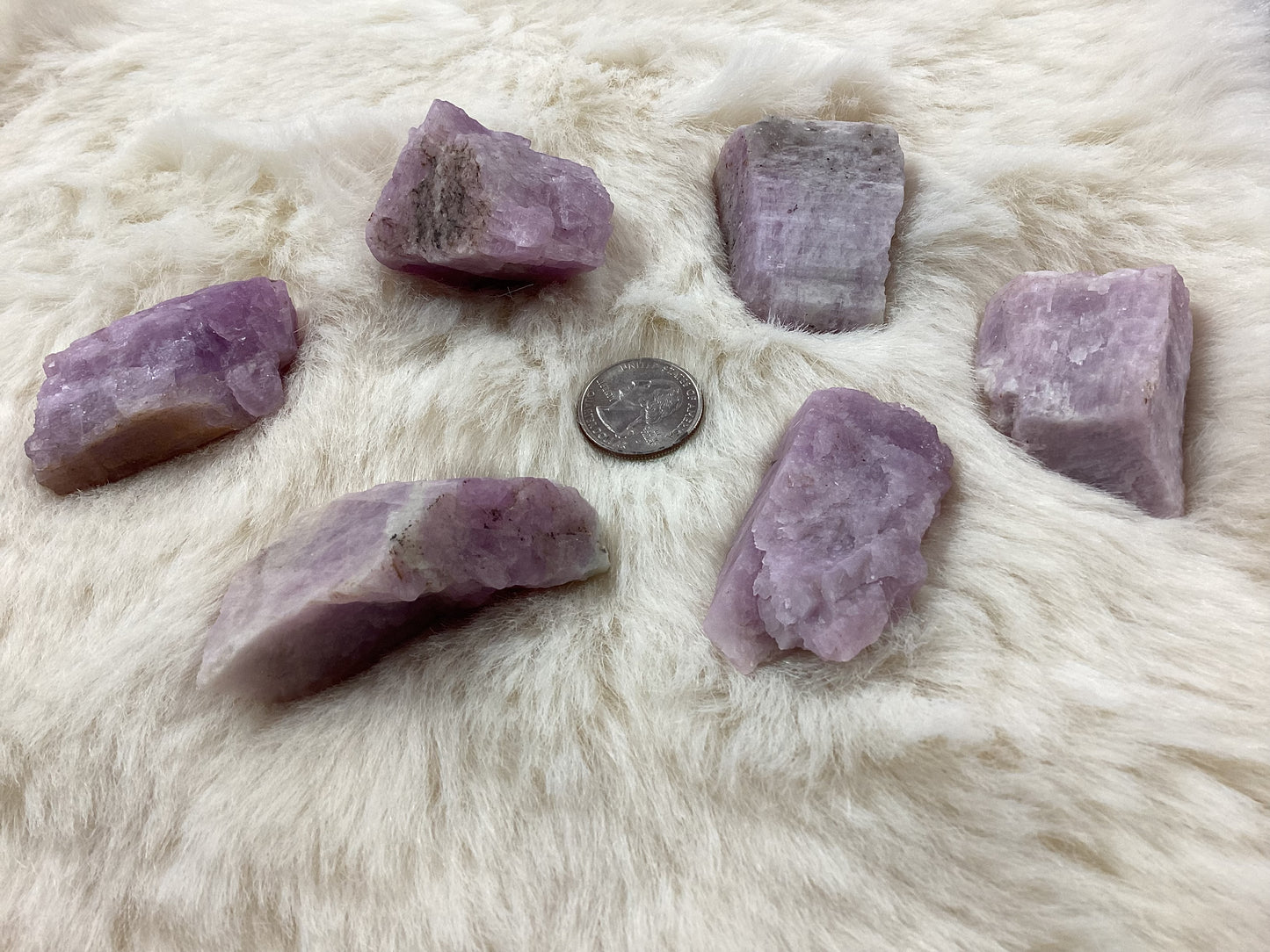 Raw Kunzite Crystals - Medium