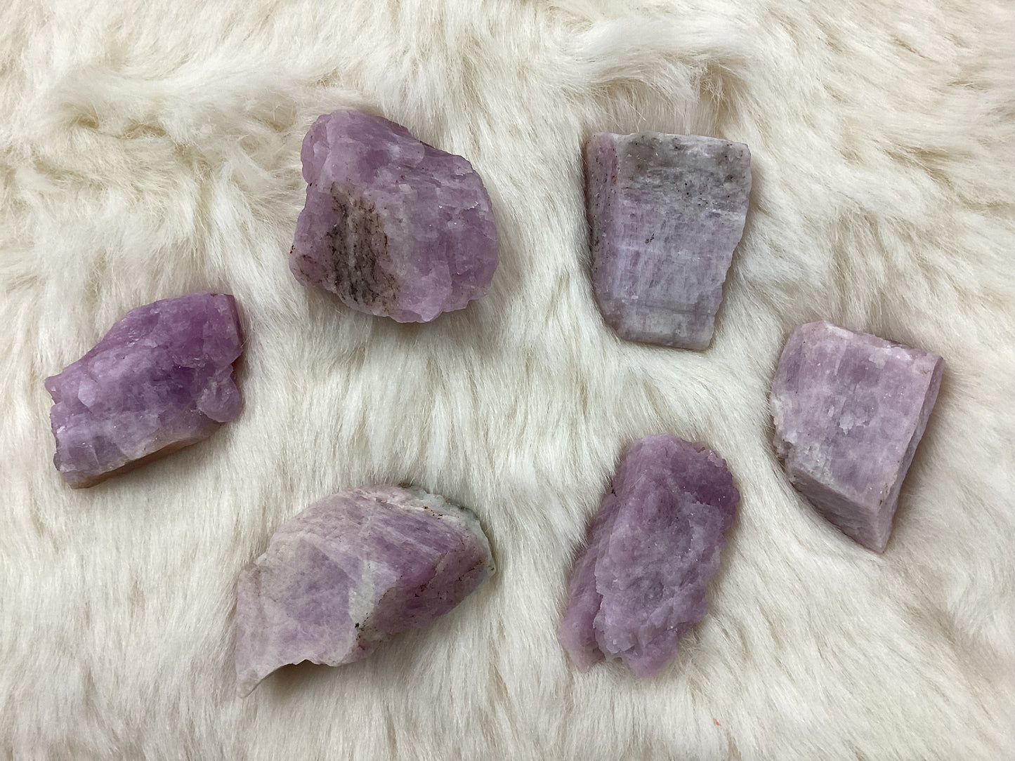 Raw Kunzite Crystals - Medium