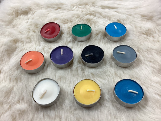 Tea Light Candles - Unscented - Assorted Colors