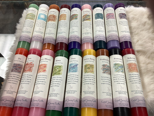 Reiki Herbal Pillar Candles - Assorted