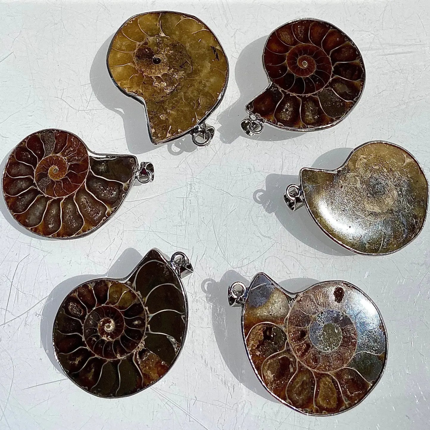 Ammonite Crystal Pendant