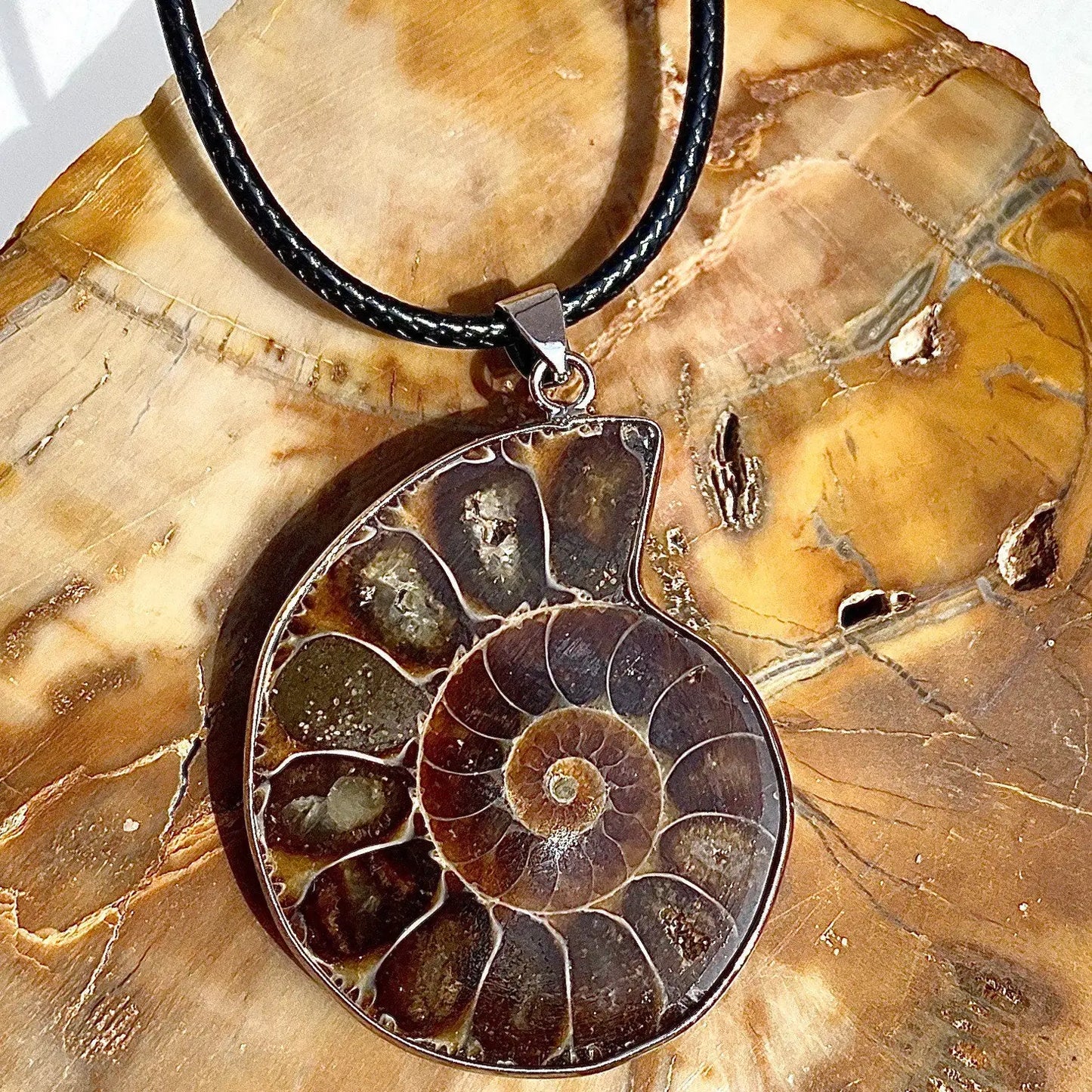 Ammonite Crystal Pendant