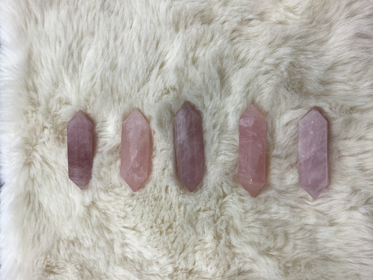 Rose Quartz Double Terminated Points