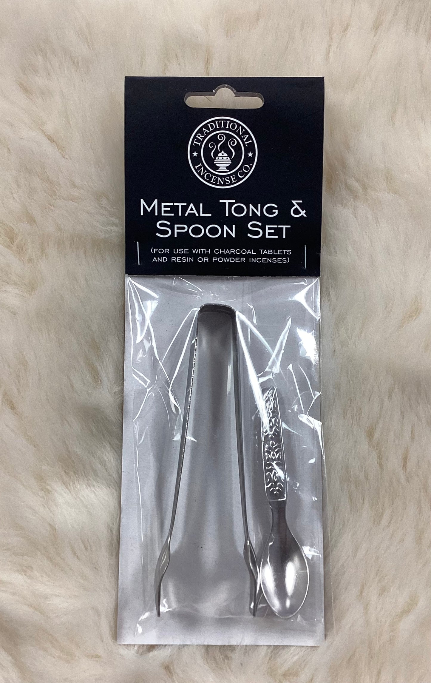 Metal tong & spoon set