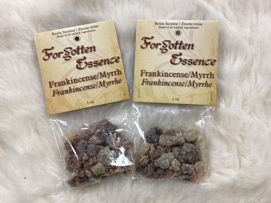 Forgotten Essence Resin Incense - Frankincense/Myrrh