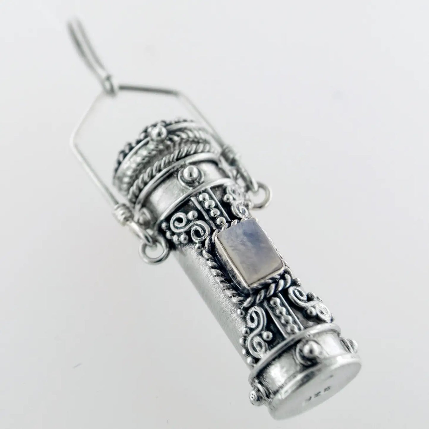 Sterling Silver Moonstone Bottle Pendant