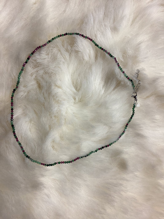 Ruby Zoisite Crystal Necklace