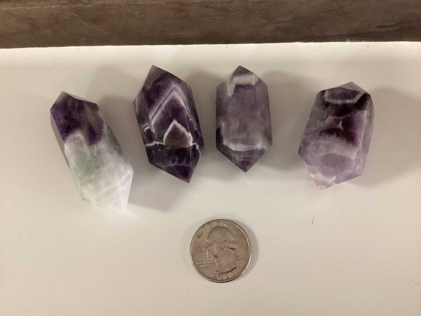 Chevron Amethyst Double Terminated Points - Medium