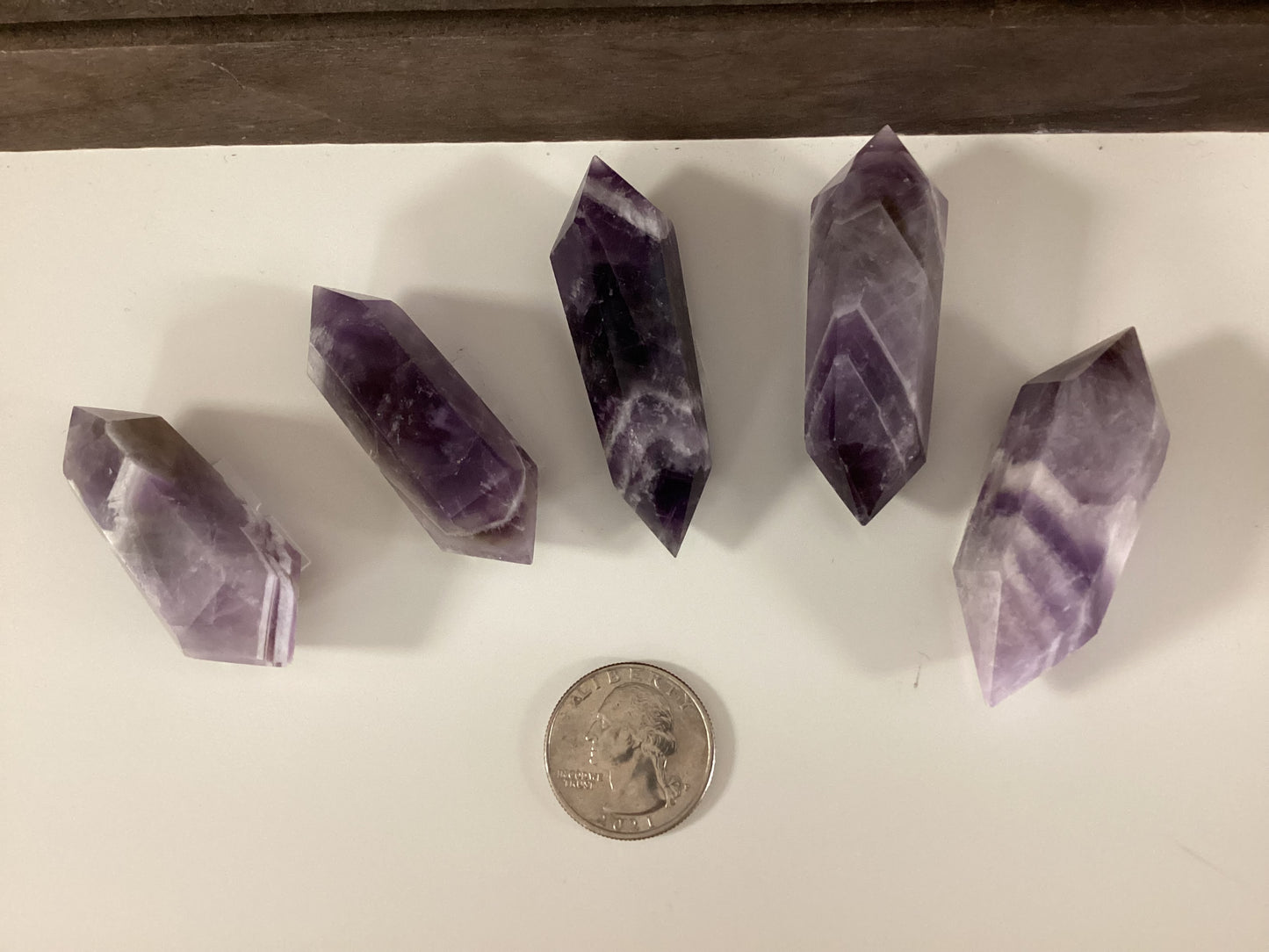 Chevron Amethyst Double Terminated Points - Small