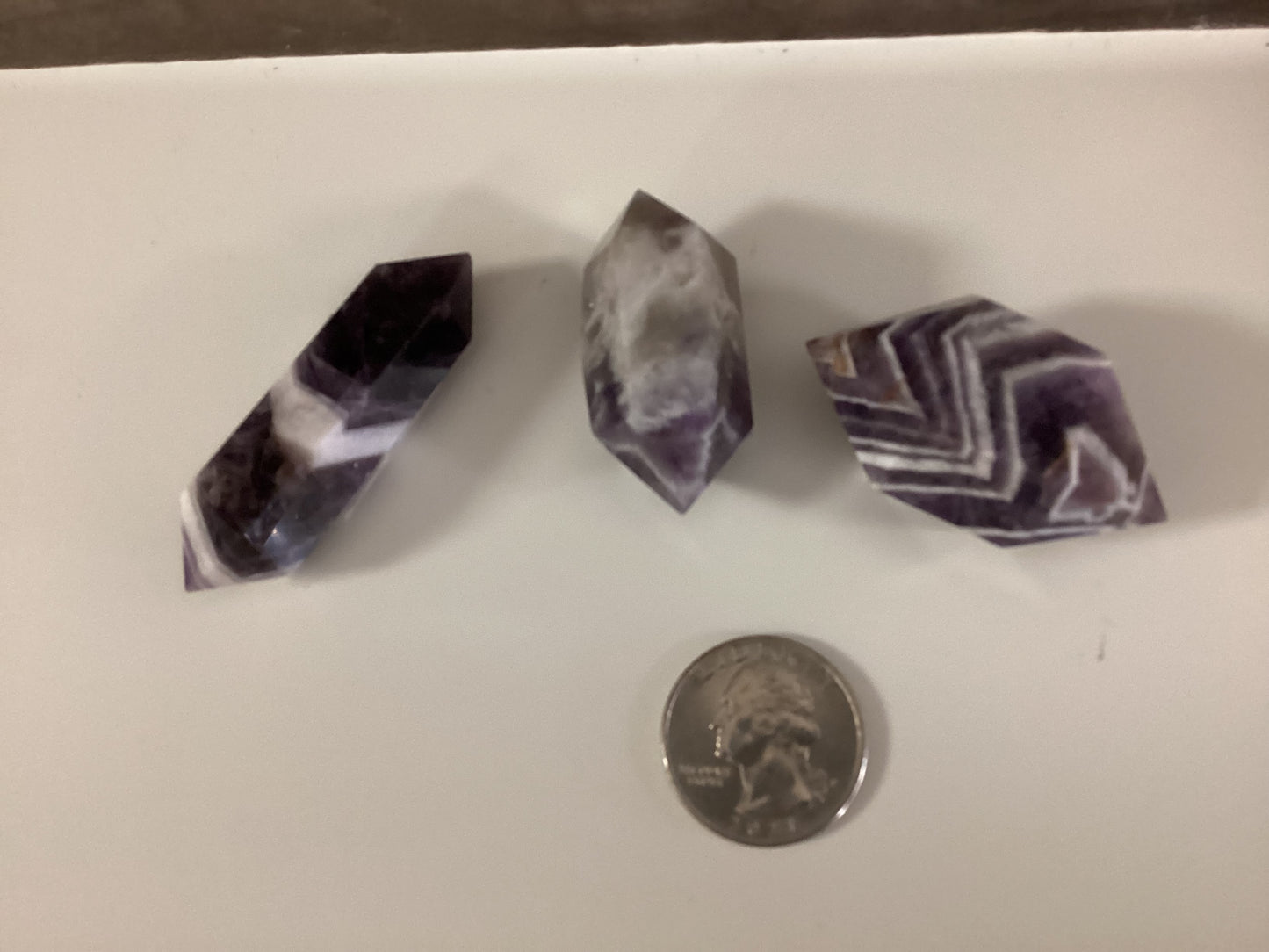 Chevron Amethyst Double Terminated Points - Extra Small