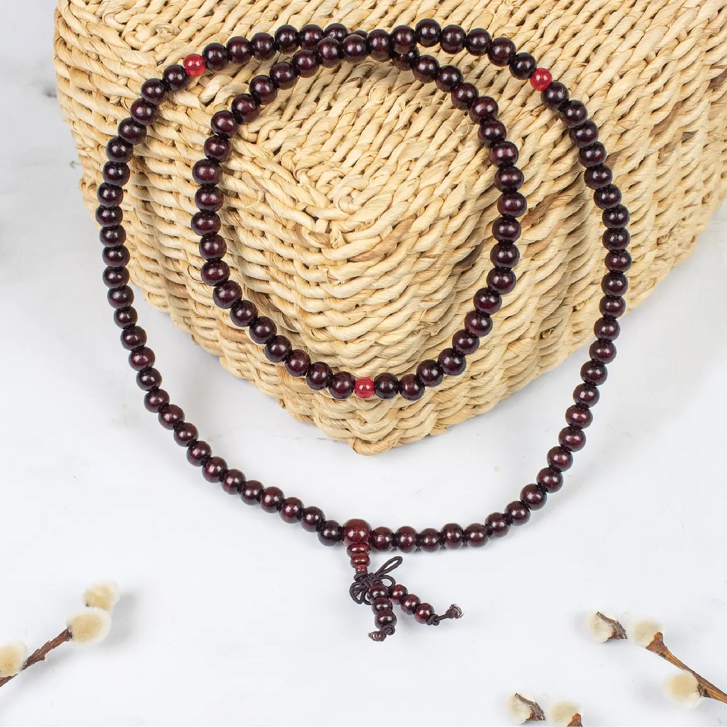 Prayer Wooden Beads Mala Necklaces