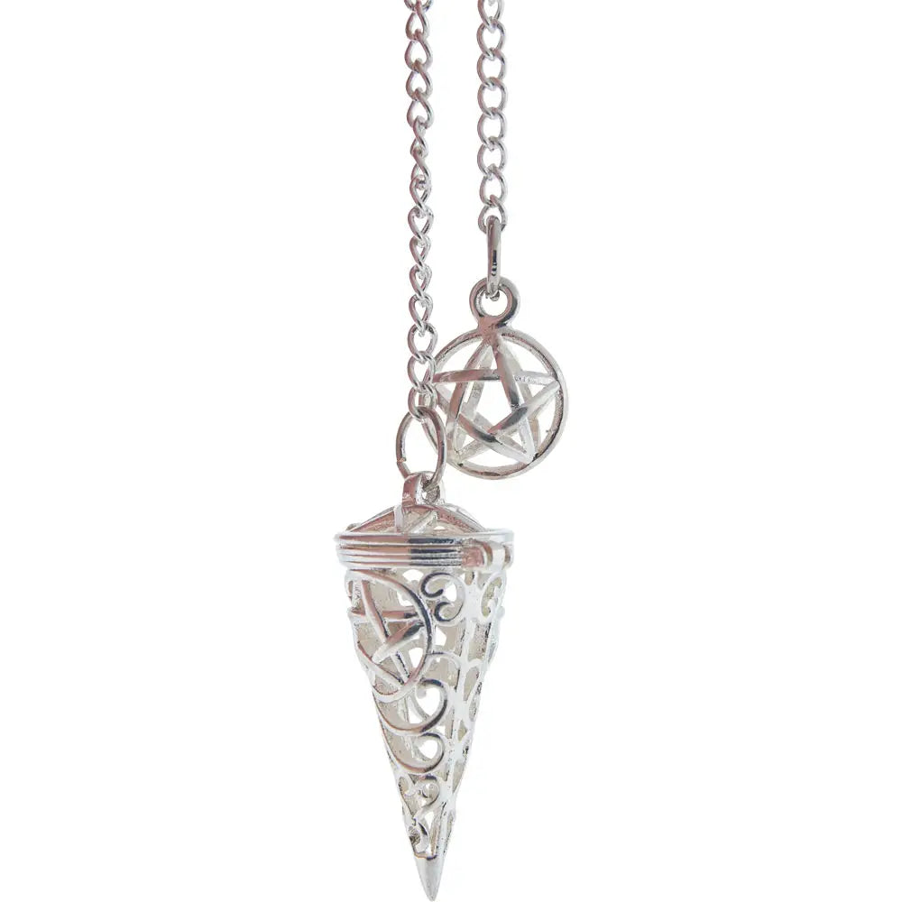 Chambered Pendulum Antique Silver Pendant