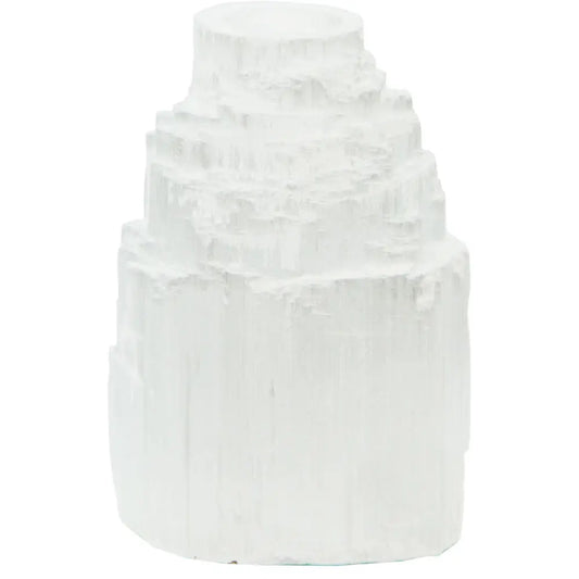 Mini Candle Holder - Iceberg White Selenite