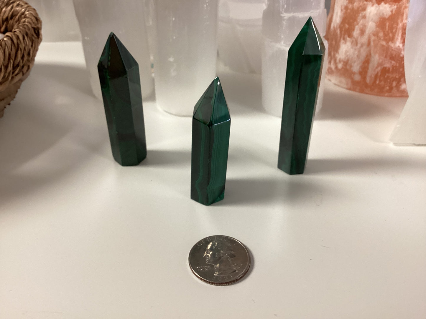 Malachite Obelisk Point - Extra Small