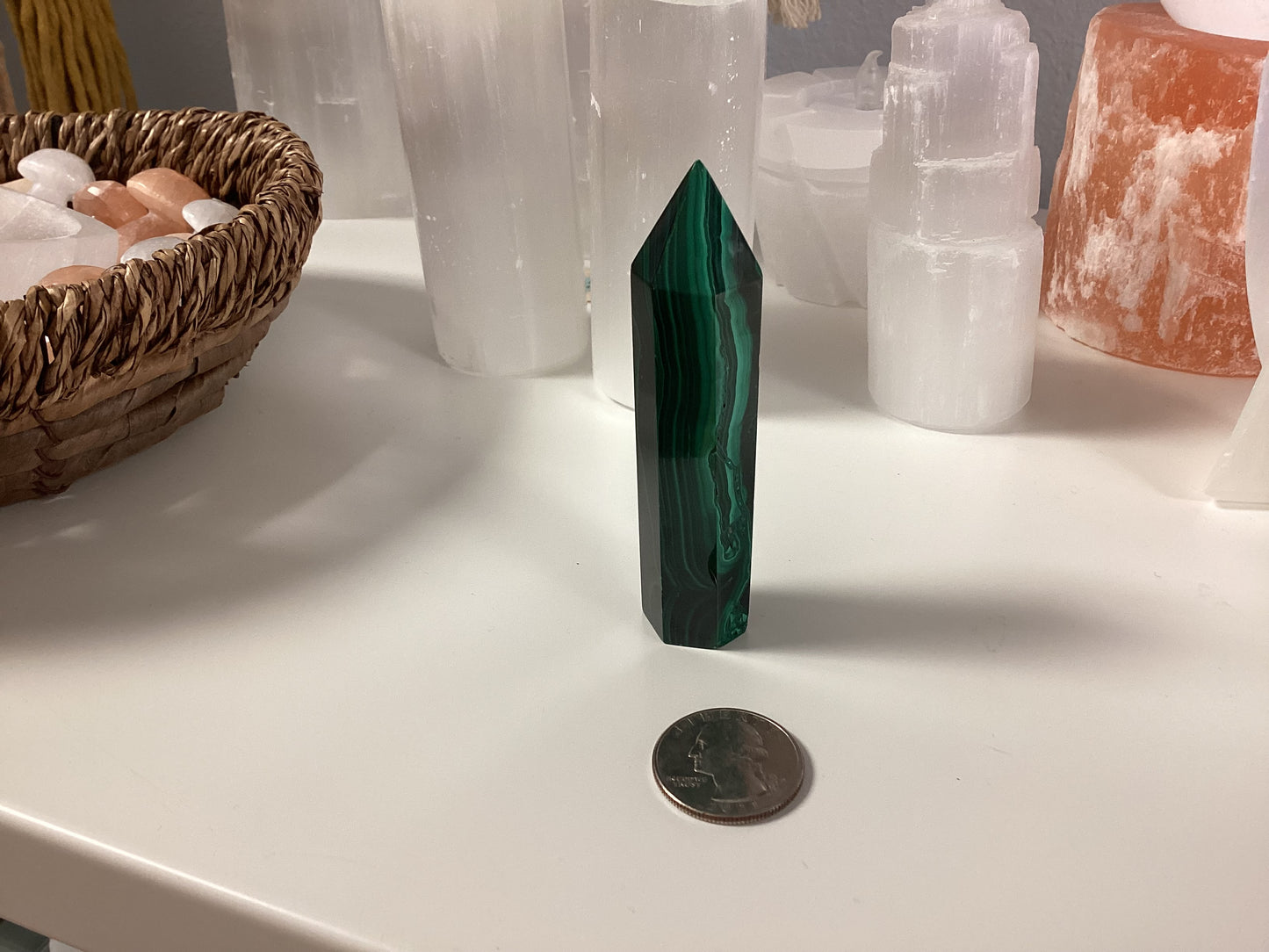 Malachite Obelisk Point - Large