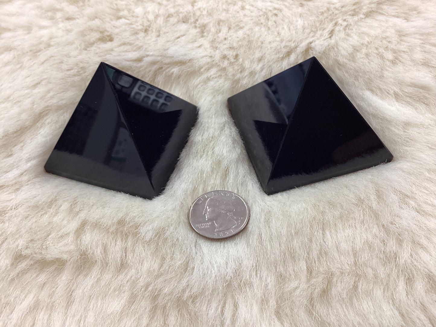 Black Obsidian Pyramid - Medium