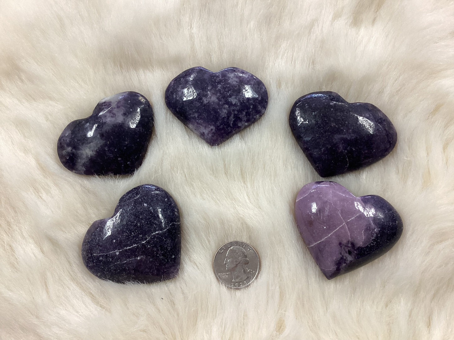 Lepidolite Heart - Large