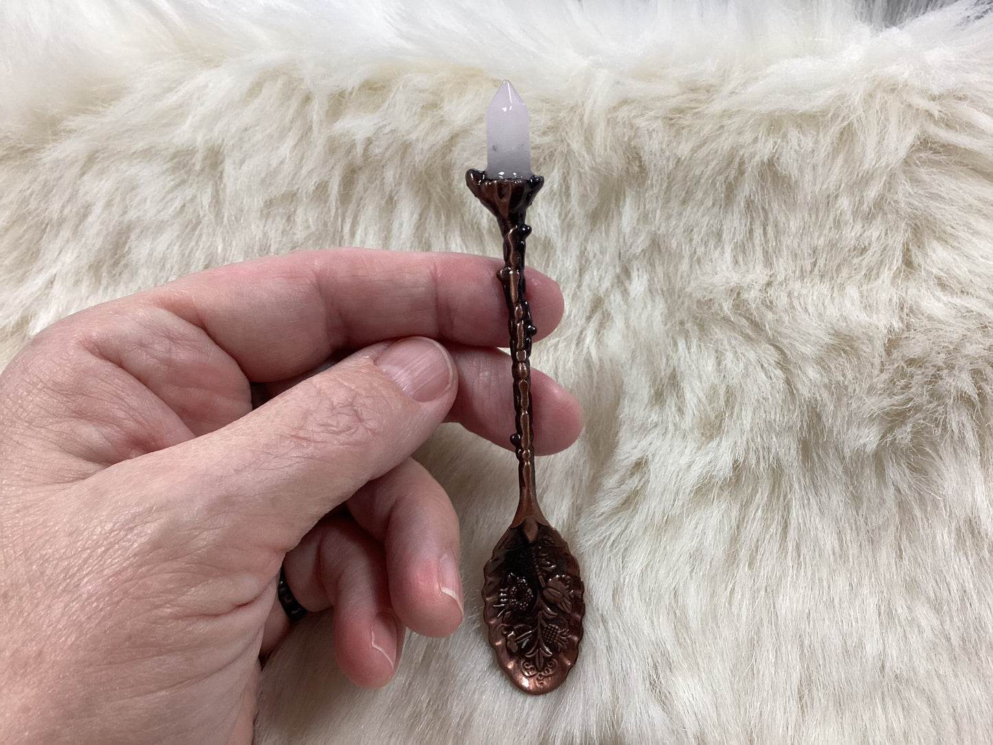 Crystal Spoon - Rose Quartz