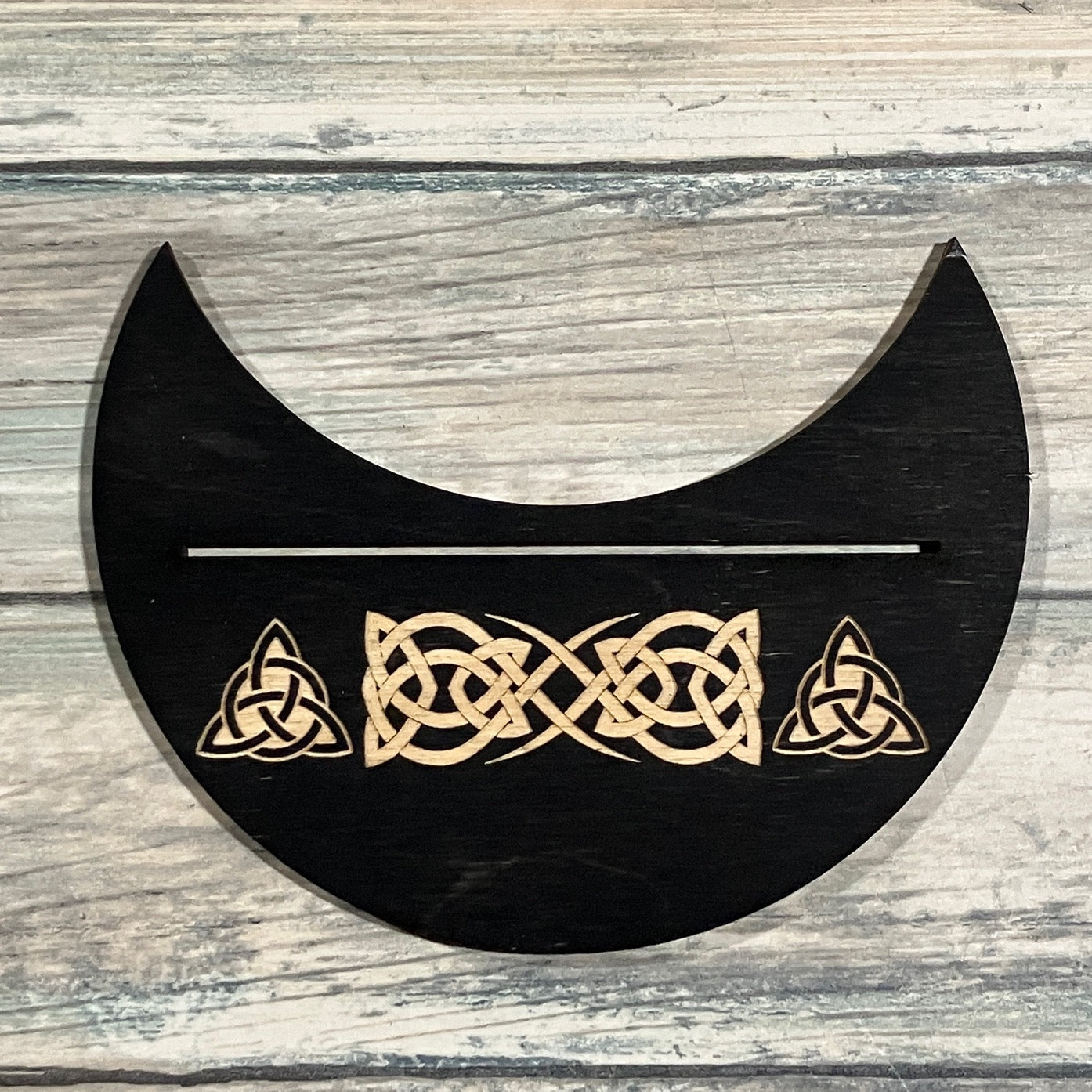 Celtic Tarot Card Holder #2 - single card moon shape