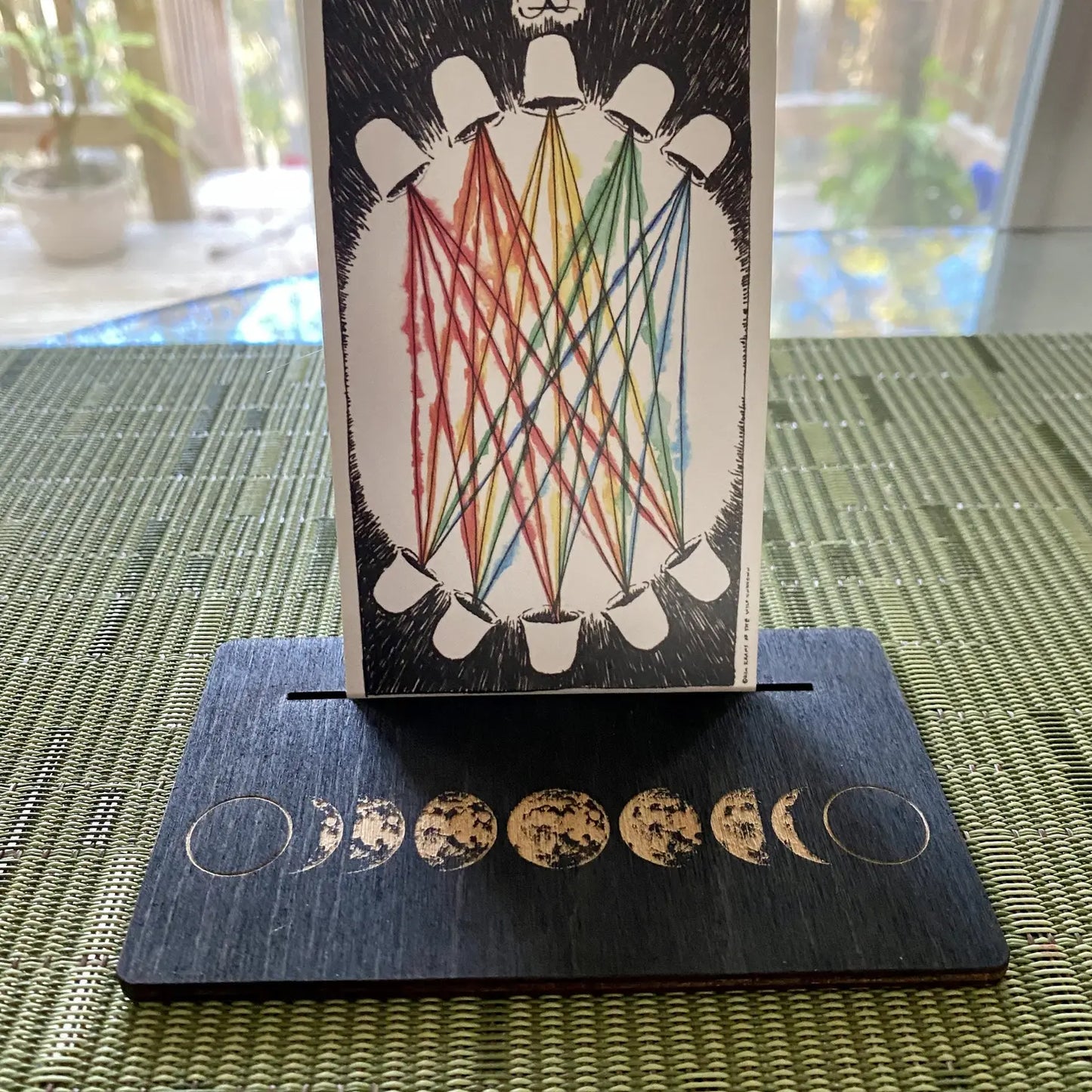 Moon Phase Tarot Card Holder - single card