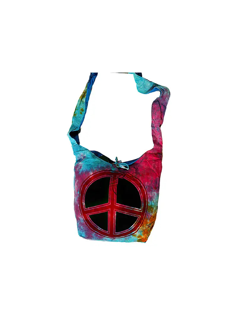 Tie Dye Travel in Peace Cotton Bag