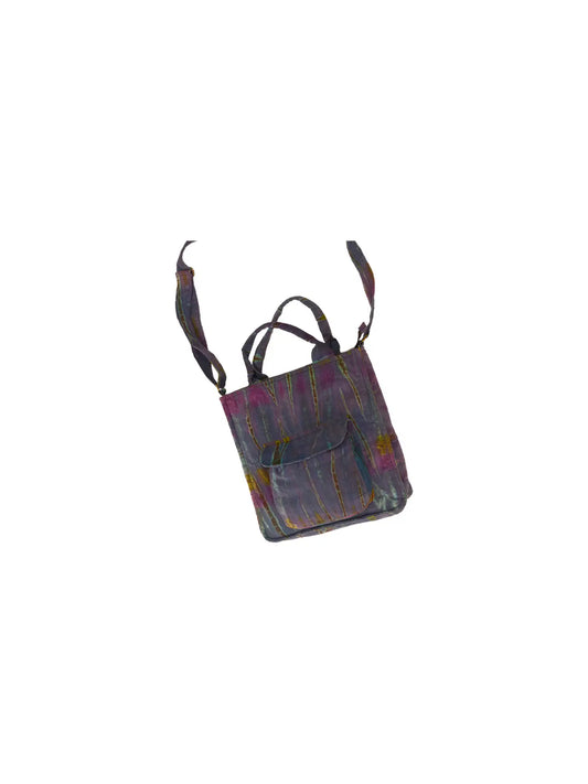 Tie Dye Corduroy Tote Shoulder Bag