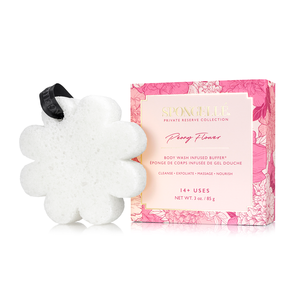 Spongelle Body Wash Infused Buffer - Peony Flower