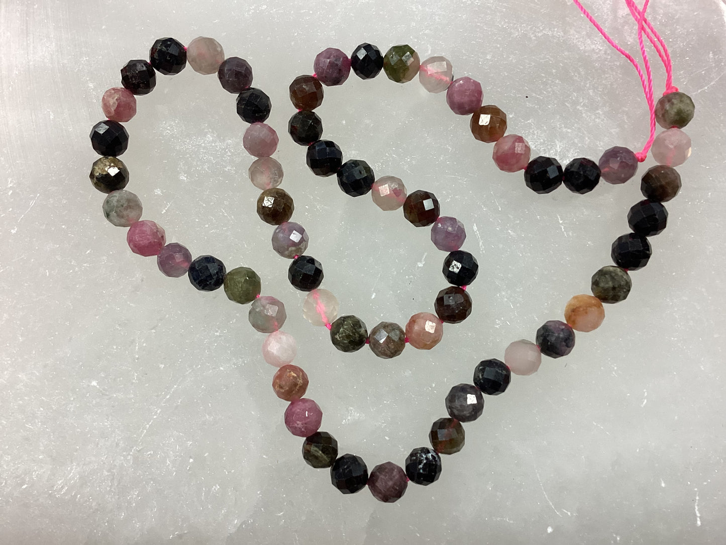 Multi Tourmaline Faceted Round Cut (6mm) for Jewelry Making