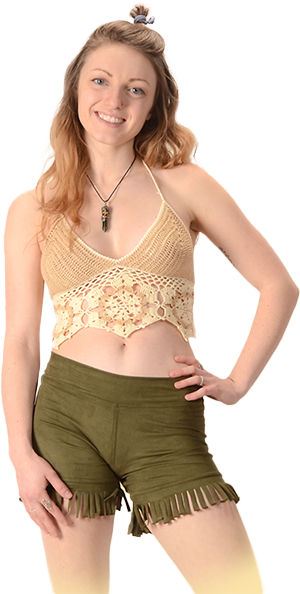 Mandala Momma Two Tone Crochet Halter Top