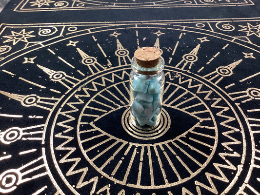 Larimar Crystal Chip Bottles