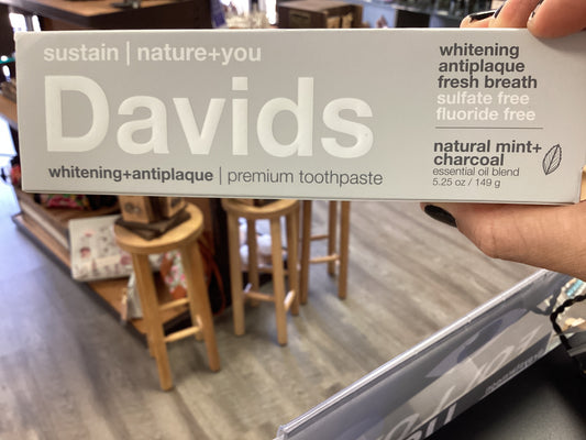 David’s premium toothpaste natural mint+ charcoal