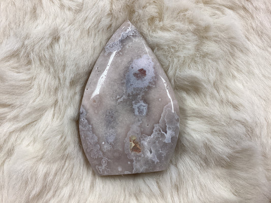 Natural Pink Amethyst Flower Agate Freeform - X-Large