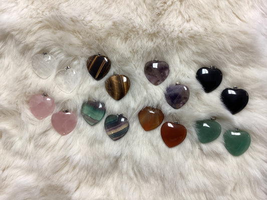 Heart Pendant - Mixed Crystals