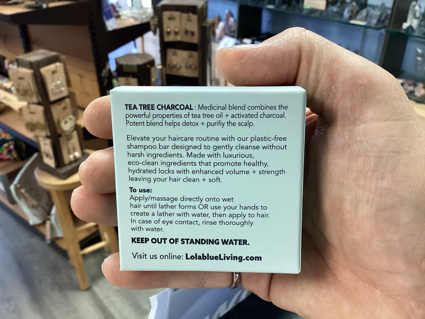 Lolablue shampoo bar Tea Tree Charcoal