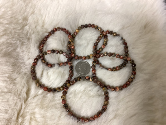 Leopard Skin Jasper Elastic Bracelet