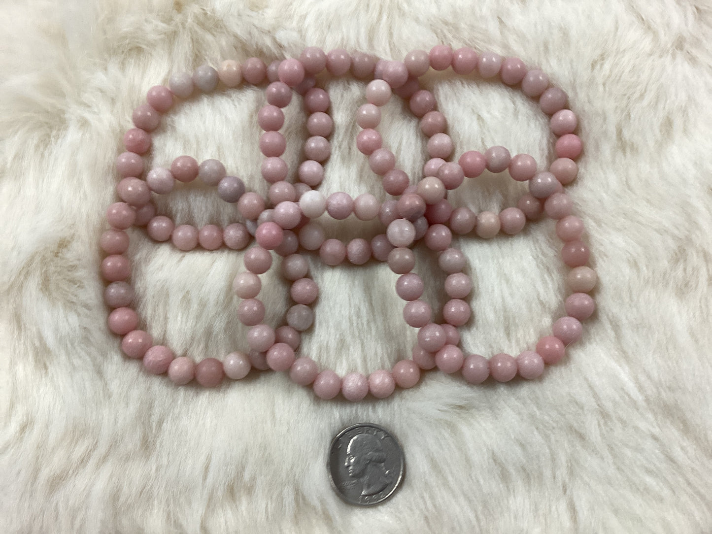 Elastic Bracelets - Pink Opal