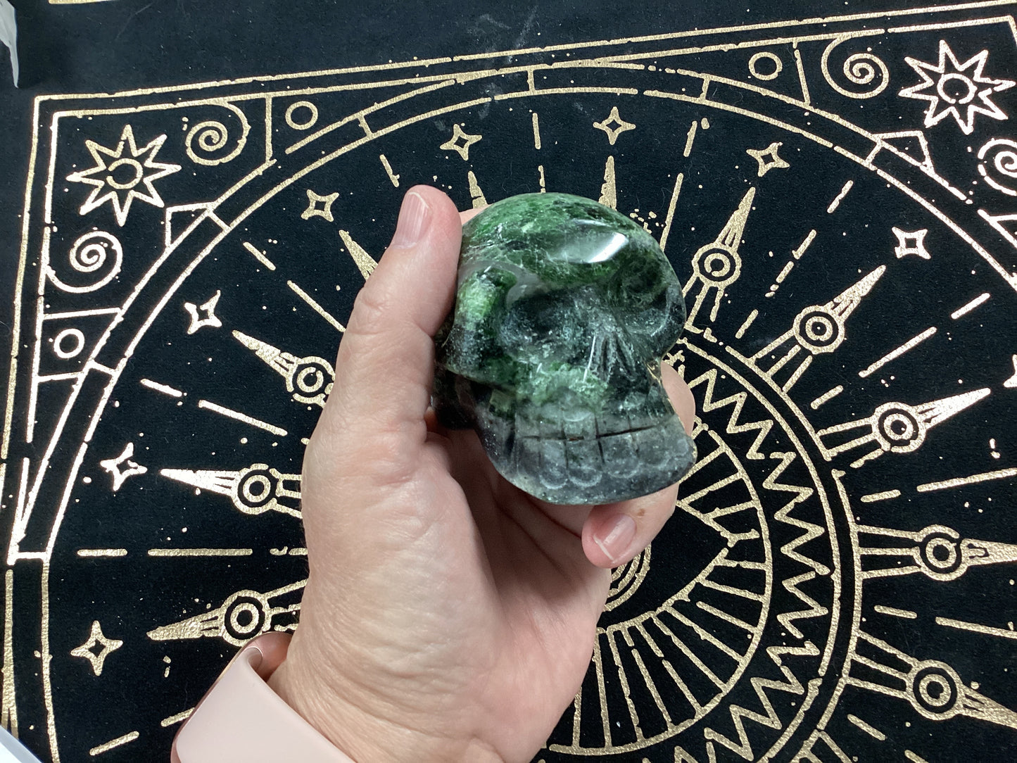Epidote Crystal Skull - Medium