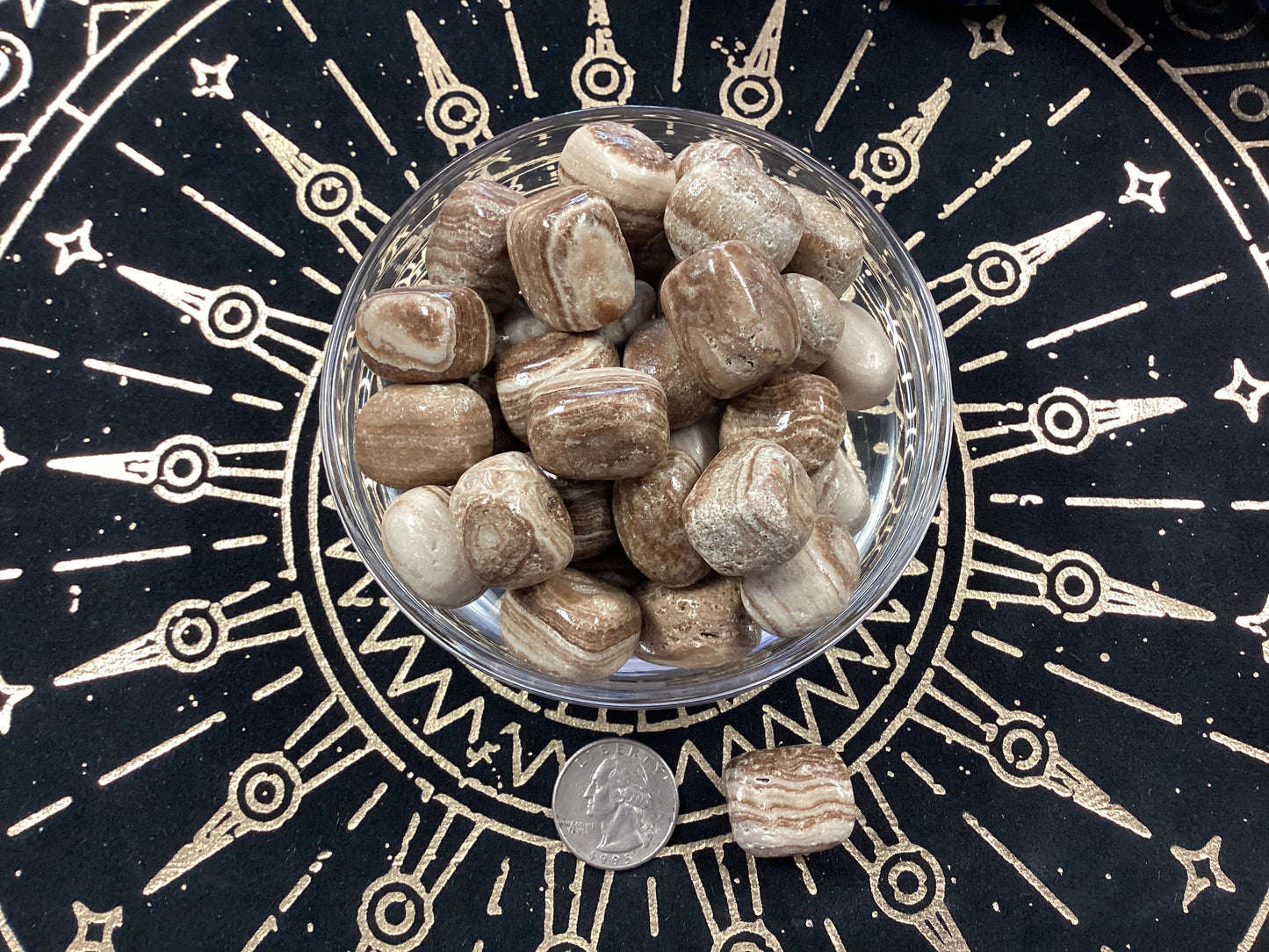 Tumbled Banded Chocolate Calcite