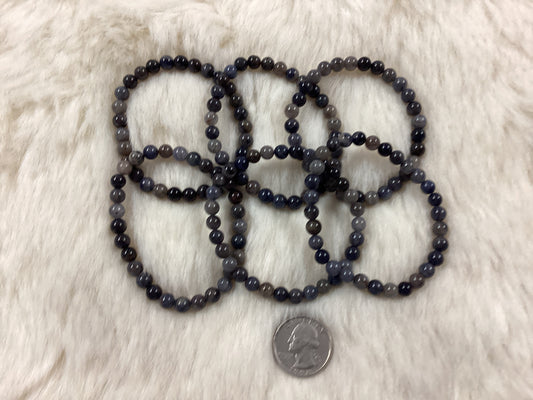 Elastic Bracelets - Blue Rutilated Quartz