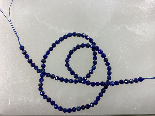 Lapis Lazuli AA Grade Faceted Round Cut (4mm) for Jewelry Making