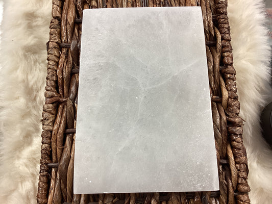 Selenite Rectangle Plate