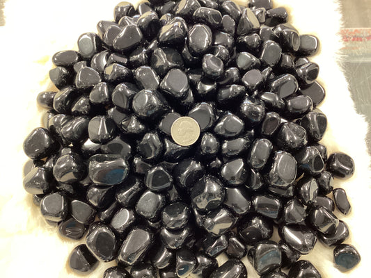 Tumbled Black Obsidian