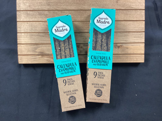Flowers and herbs incense-calendula and chamomile
