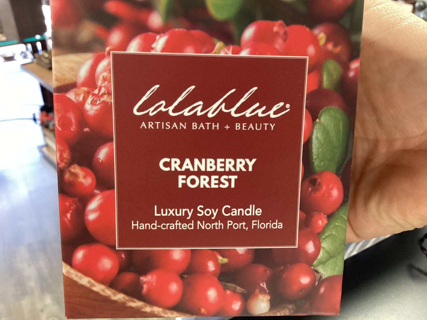 Lolablue Cranberry Forest luxury soy candle