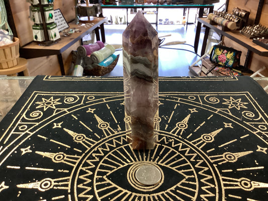 Amethyst Lace Obelisk Tower - Small