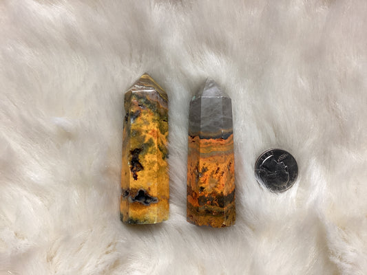 Bumblebee Jasper Obelisk Crystal Point - Small