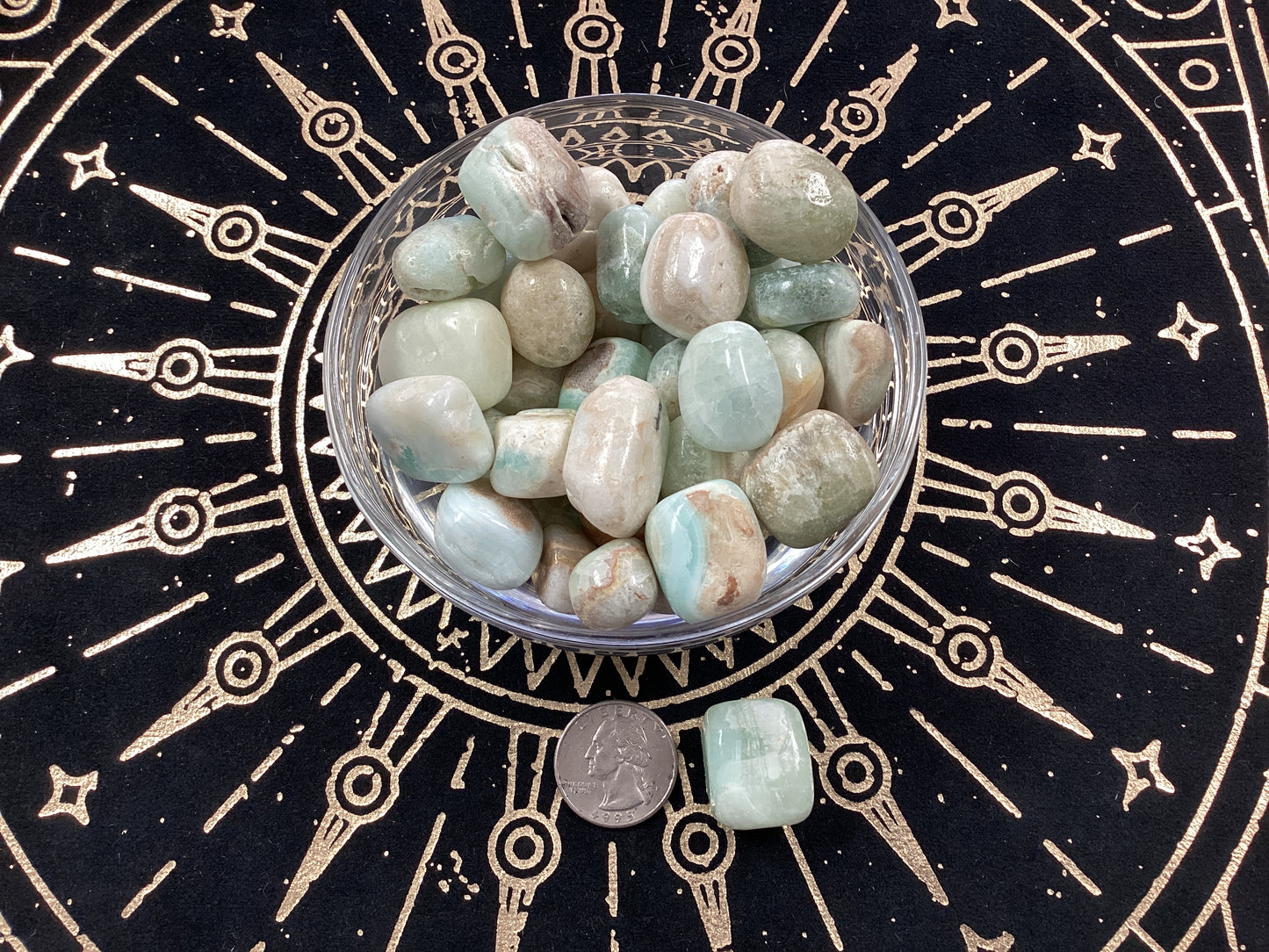 Tumbled Pistachio Calcite