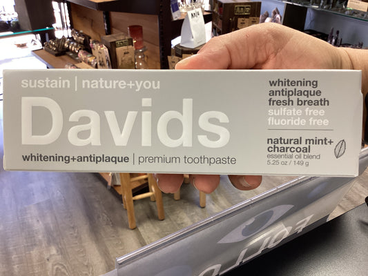 David’s toothpaste whitening + anti plaque natural mint + charcoal